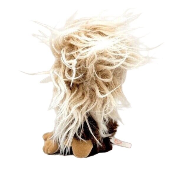 2/$15 Ty Frizzys Zinger Monster Plush Brown 8" Shaggy Glitter Eyes 2014 Beanbag - Picture 3 of 11